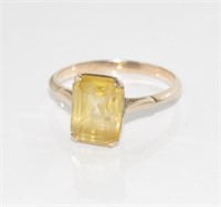 9ct yellow gold and citrine ring