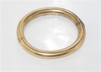Antique 15ct gold, silver filled hinged bangle