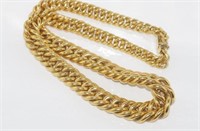 Good 9ct yellow gold graduated rope necklace