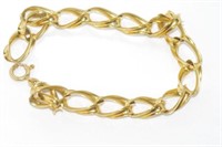 18ct yellow gold open link bracelet