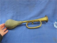 antique "bugle" brass car horn