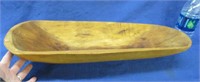 oblong carved wooden bowl - 21.5 inch long