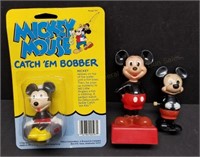 Group of Mickey Mouse Toys & Pencil Sharpener