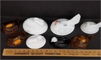 TOPS ONLY for 8 Glass Hen on Nest Bowls