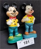 Pair of Vintage Mickey Mouse Statue Figures