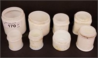 Group of Milk Glass Medicine Bottles/Jars