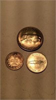 CANADIAN SILVER QUARTER, DIME AND NICKEL