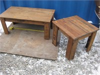 WOOD COFFEE TABLE & END TABLE Modern Vintage Ikea