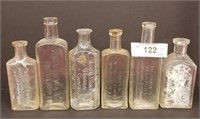 Group of 6 Old Medicine Bottles