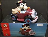 Mickey & Minnie Roadster Cookie Jar Boxed
