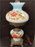 Hand Painted Banquet Lamp, 20" Tall