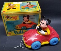 Kohner Mickey Mouse Disney Toy Pull-Mees Car