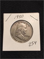 1950 Franklin Half Dollar 90% Silver