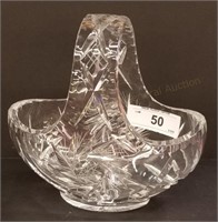 8.5" Prescut Glass Basket Candy Bowl