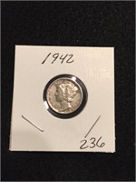 1942 Mercury Dime 90% Silver