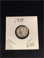 1939 Mercury Dime 90% Silver