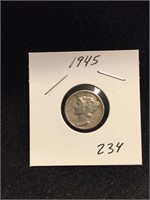 1945 Mercury Dime 90% Silver