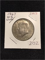 1967 Kennedy Half Dollar 40% Silver SMS