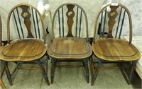 Three Early American Chairs with Decorated Splats