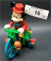 Wind-Up Mickey Mouse on Tricycle Toy