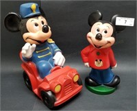 Hard Plastic Mickey Mouse Coin Banks