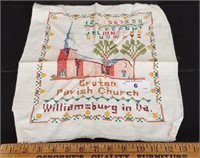 Williamsburg Restoration Needlepoint Sampler