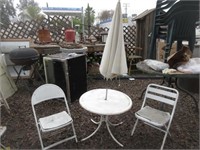 Child's Patio Table, Chairs & Umbrella