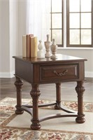 Ashley t907 Cherry End Tables w' Drawers