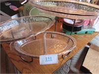 Plastic Serving Tray & Stand