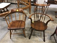 2  unmatched arm chairs