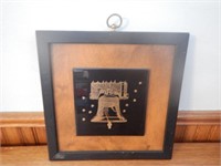 Vintage Framed Liberty Bell Tile