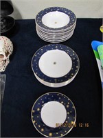 28 pcs matching dishes: 8 saucers, 8 plates (8.5")
