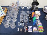 Group of approx 42 pcs: 3 martini glasses,