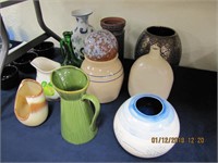 11 pcs of vases, pitchers, pots SEE PICS