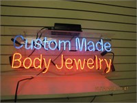 Neon sign approx 32"x13" Custom Made Body Jewelry