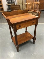 Antique wash stand with towel bars