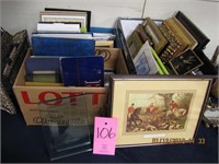 2 boxes of misc picture frames & photo albums,