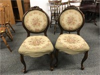 Pair of Victorian side chairs