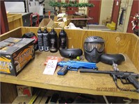 Paintball set: Spyder & Delta, goggles, tanks, &