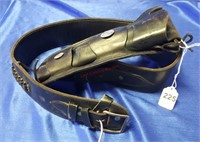 Black Leather Holster & Ammo Belt For 22