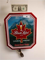 Black Label lighted beer sign working condition