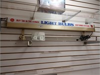 Vintage lighted GE light bulb advertising sign