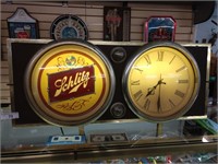 Vintage large Schlitz lighted beer clock working