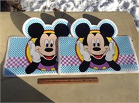 Lot of 2 Mickey Mouse Kids Place Mats