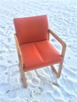 Retro Orange Padded Chair