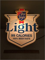 Old Style Light Lighted Beer Sign