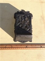 Vintage Cast Iron Matchbox Holder