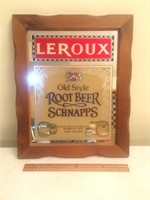 Leroux Old Style Root Beer Schnapps Liquor Mirror