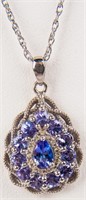 Jewelry Sterling Silver Tanzanite Stauer Necklace