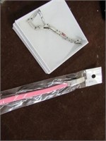Stainless Steel Breast Cancer Bracelet, Adjustable
